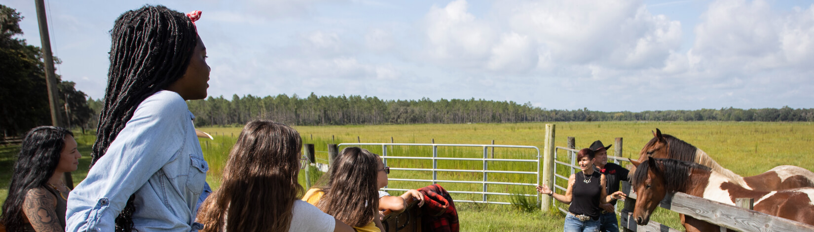Agri-tourism participants on a cattle ranch tour