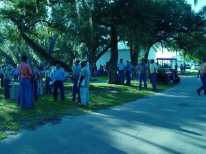 Photo of attendees networking at Field Day 2007